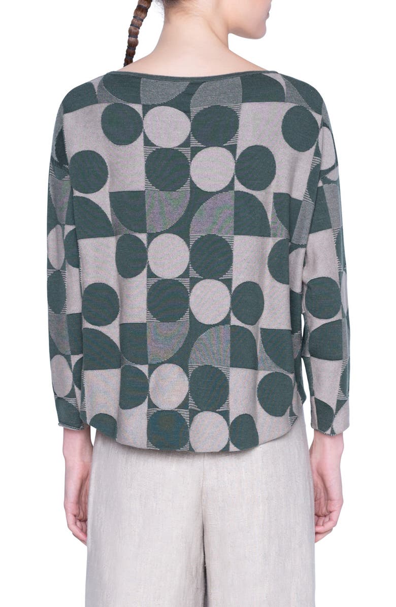 Akris punto Circlefield Intarsia Sweater, Alternate, color,