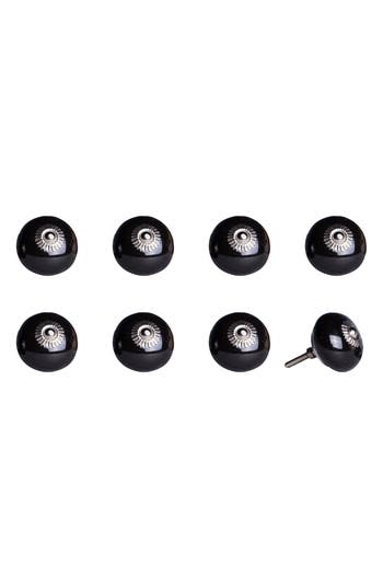 Kinetic 8-pack Knobs In Black Silver