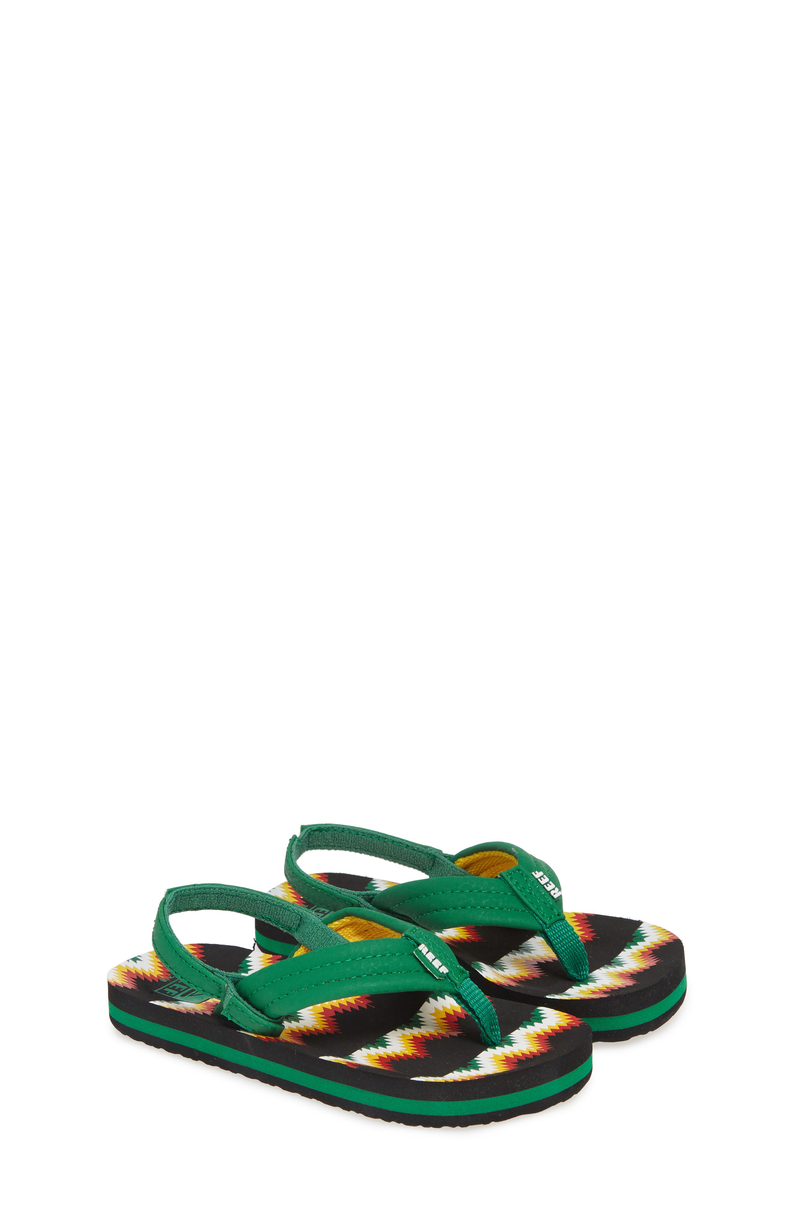'Little Ahi' Sandal, Alternate, color, BLACK/ GREEN BLANKET