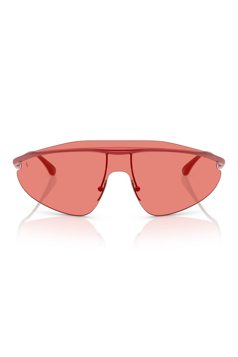x Ferrari 140mm Wraparound Sunglasses, Main, color, RED / RED