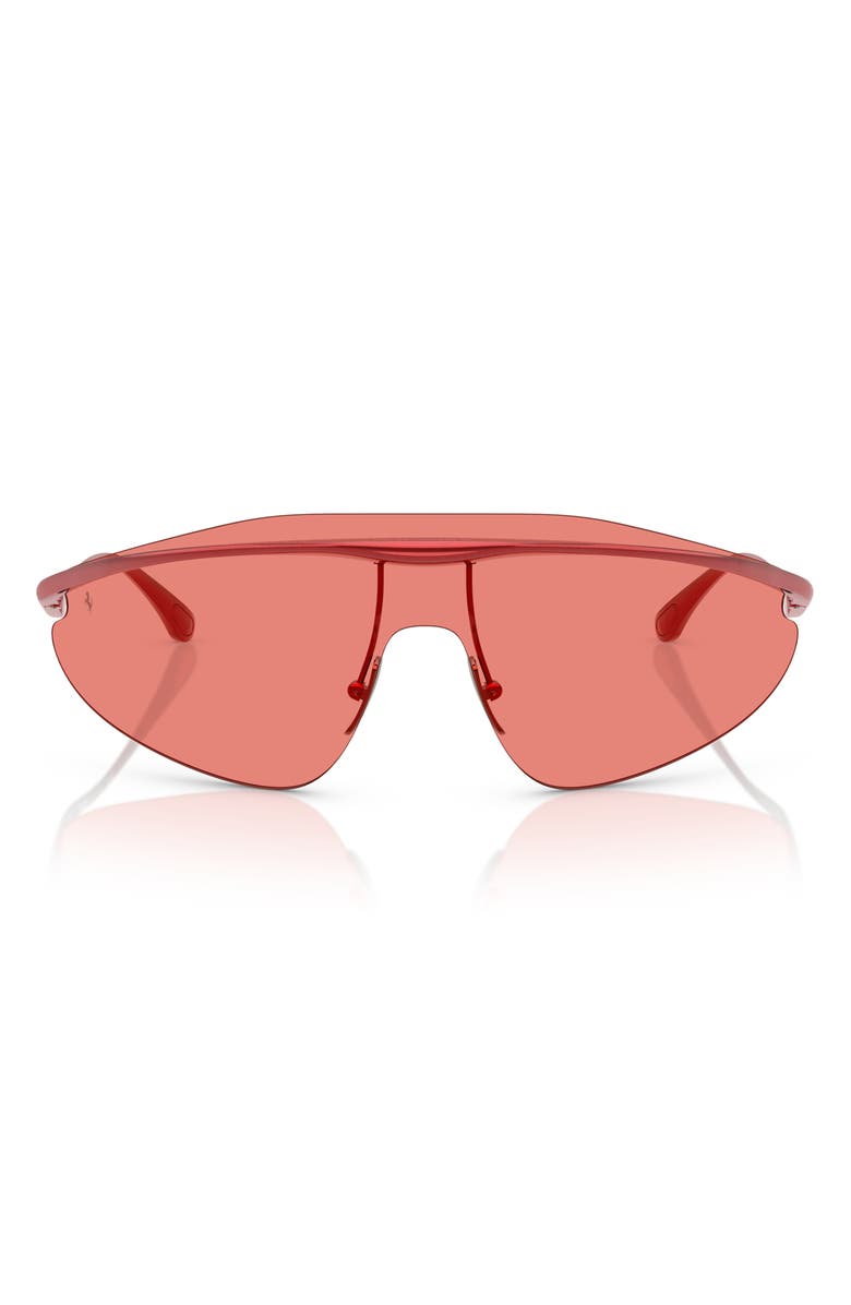 Jimmy Choo x Ferrari 140mm Wraparound Sunglasses, Main, color, Red / Red