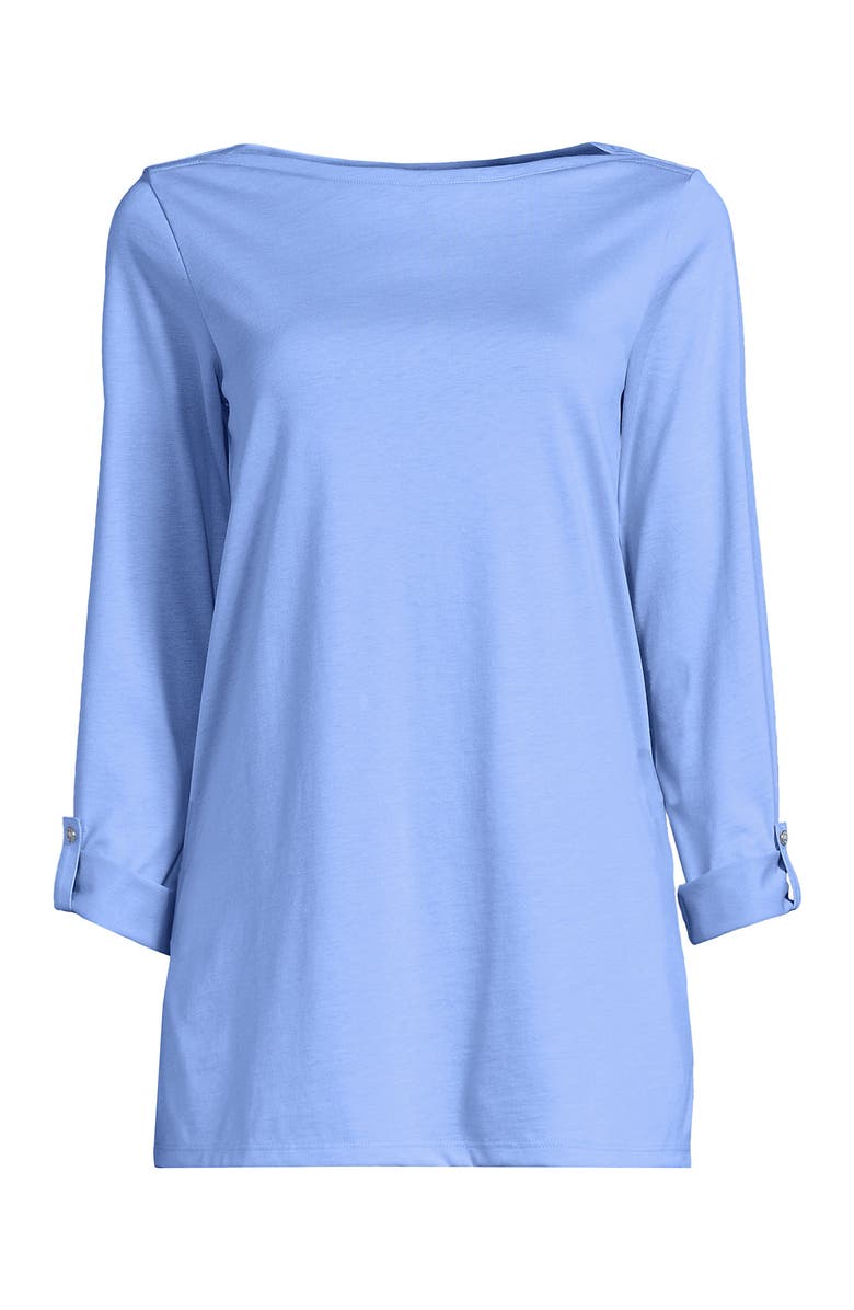 Supima Cotton Adjustable 3/4 Sleeve Boatneck Tunic