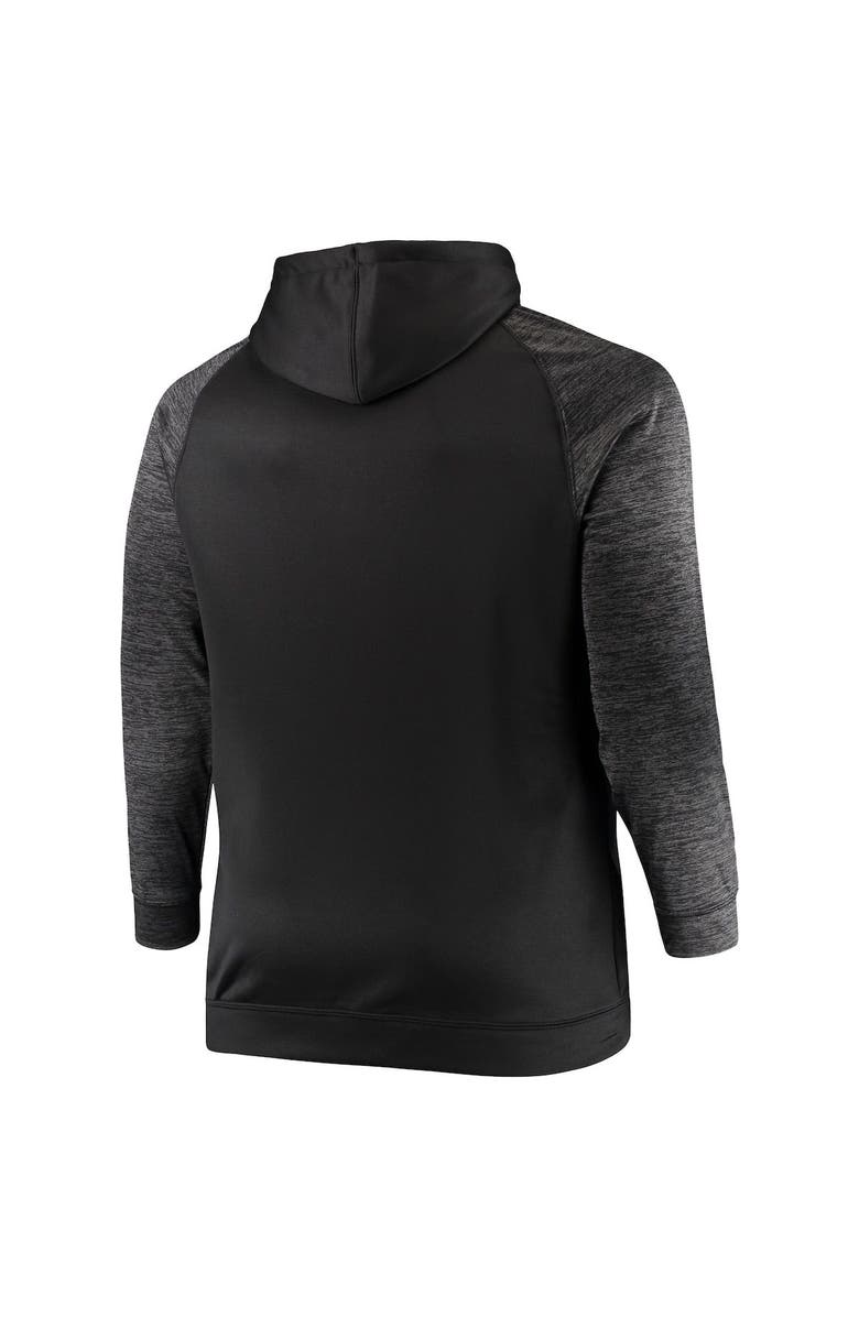 COLOSSEUM Men's Colosseum Black Penn State Nittany Lions Big & Tall Blackout Raglan Full-Zip Hoodie, Alternate, color, Black