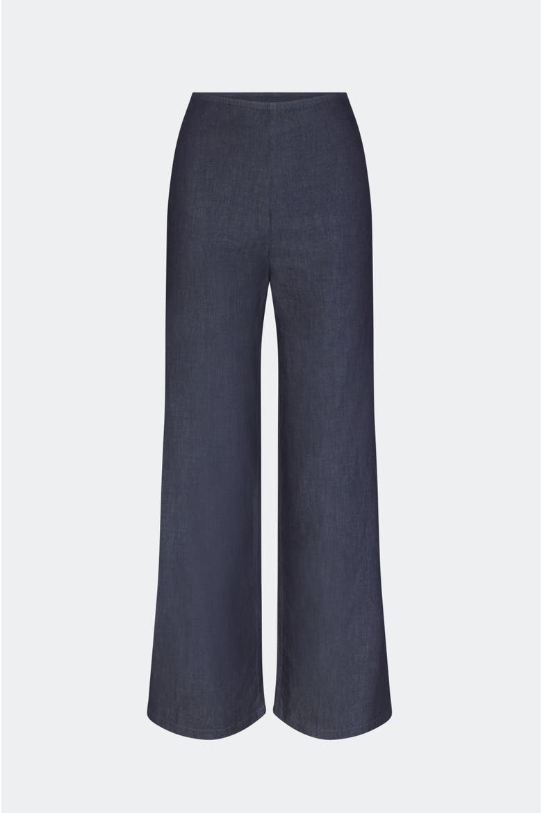 Pia Poplin Side Zip Pant, Alternate, color, Indigo