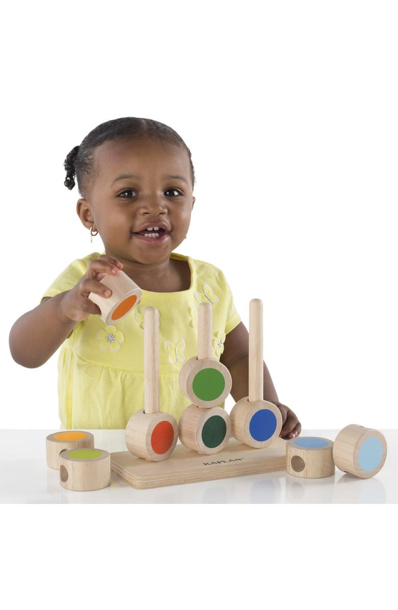 Kaplan Early Learning Company Toddler Circle Tower Stacker, Alternate, color, Multicolor