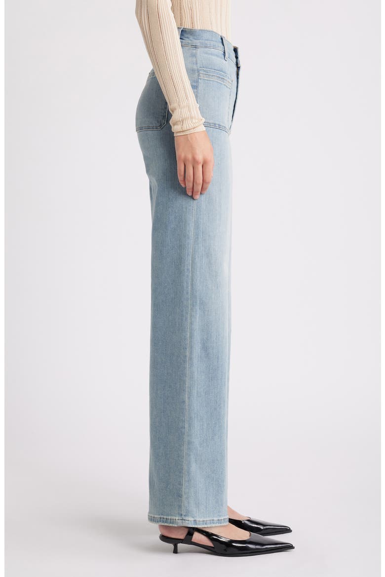Le Slim Palazzo Bardot Pocket Wide Leg Jeans, Alternate, color, WILSON CLEAN