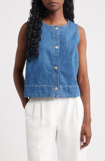 トップス archive W&LT DENIM VEST 34 000962_DJ60536FT46-24_LIGHT-