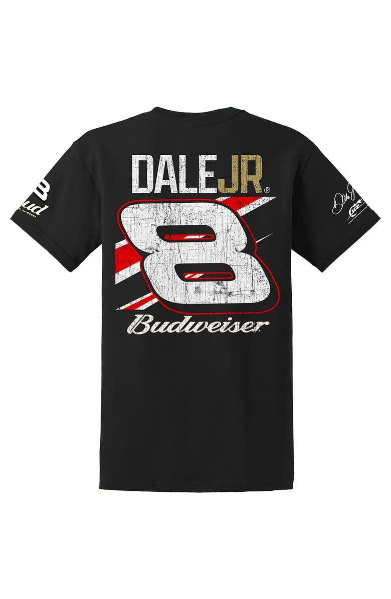JR MOTORSPORTS OFFICIAL TEAM APPAREL Men's JR Motorsports Official Team Apparel Black Dale Earnhardt Jr. Budweiser T-Shirt, Alternate, color, Black
