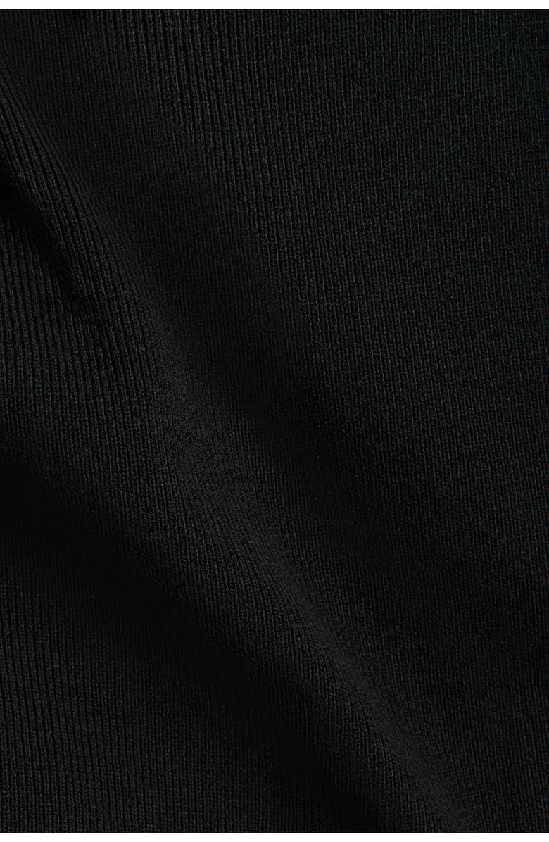 H&M Fine-knit T-shirt, Alternate, color, Black