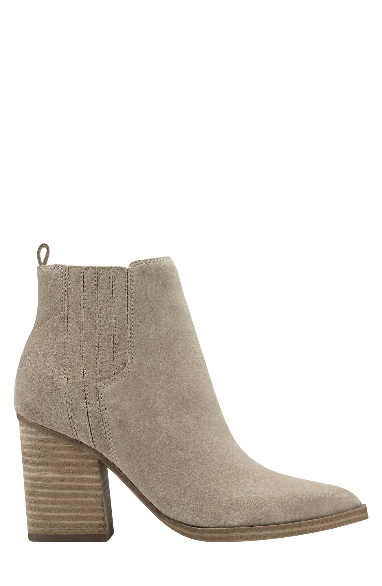 Matter Pointed Toe Chelsea Western Bootie, Alternate, color, WALNUT