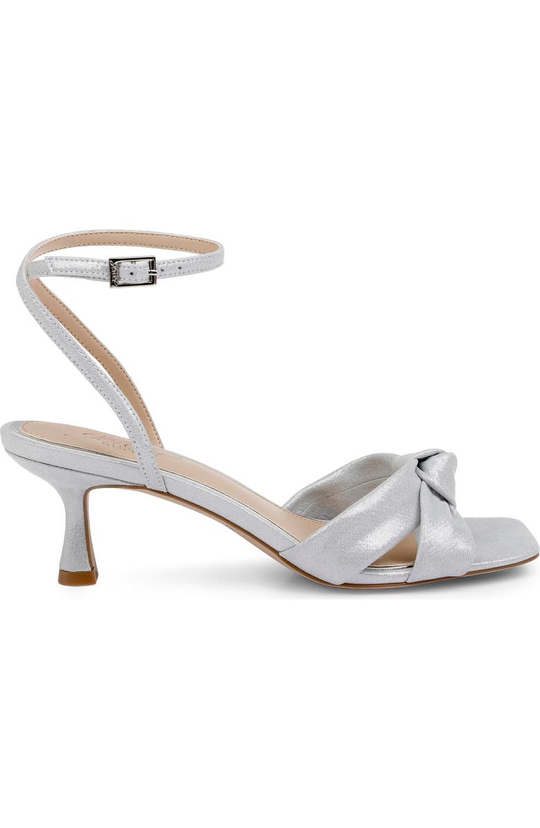 Jewel Badgley Mischka Valarie Ankle Strap Sandal, Alternate, color, Silver
