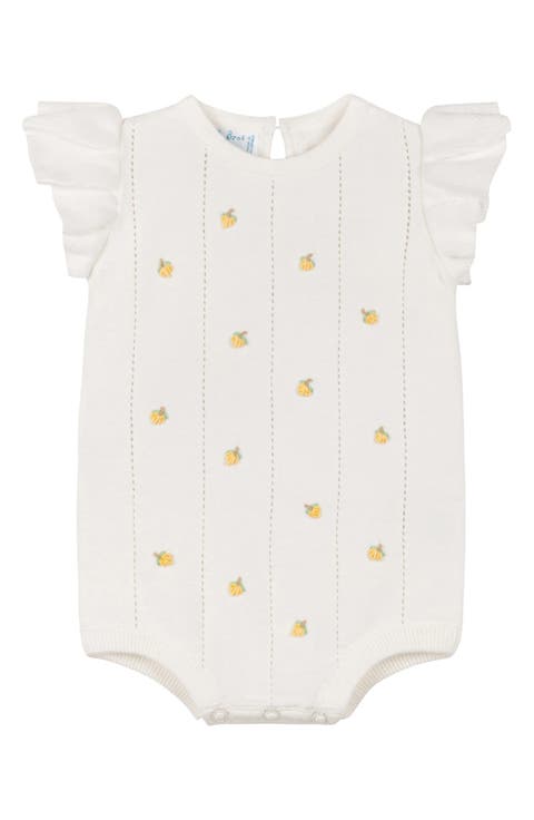 Lemon Cotton Pointelle Romper (Baby)