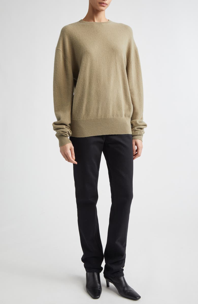 TOTEME High Waist Organic Cotton Slim Leg Jeans, Alternate, color, Black