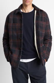 Vince Plaid Shirt Jacket