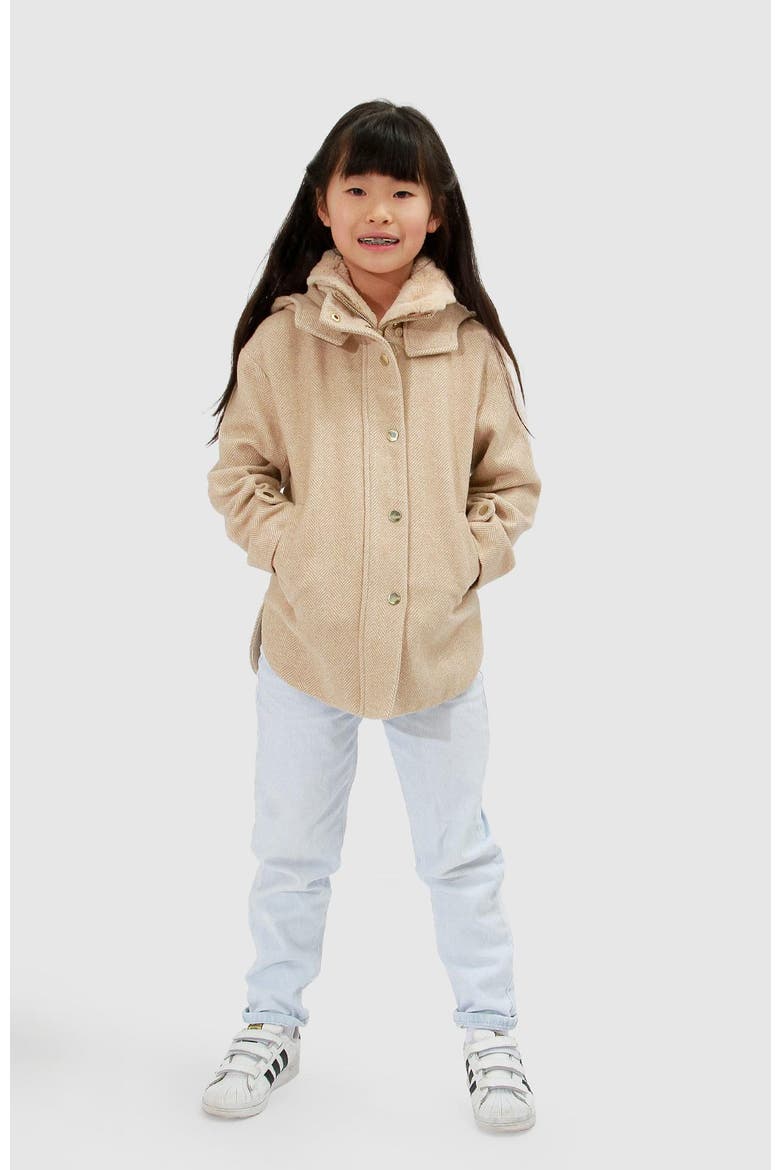 When I Grow Up Detachable Hooded Coat, Alternate, color, Pale Oat