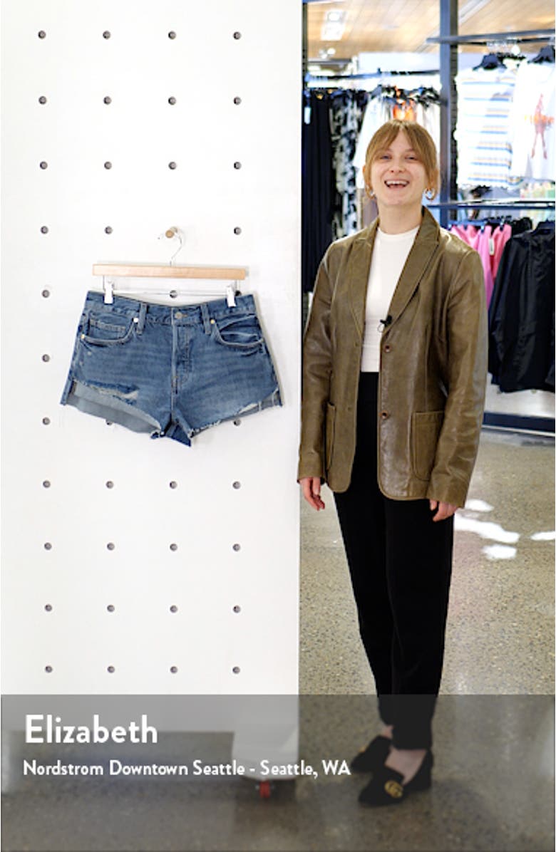 Cuffed Cutoff Denim Shorts, sales video thumbnail