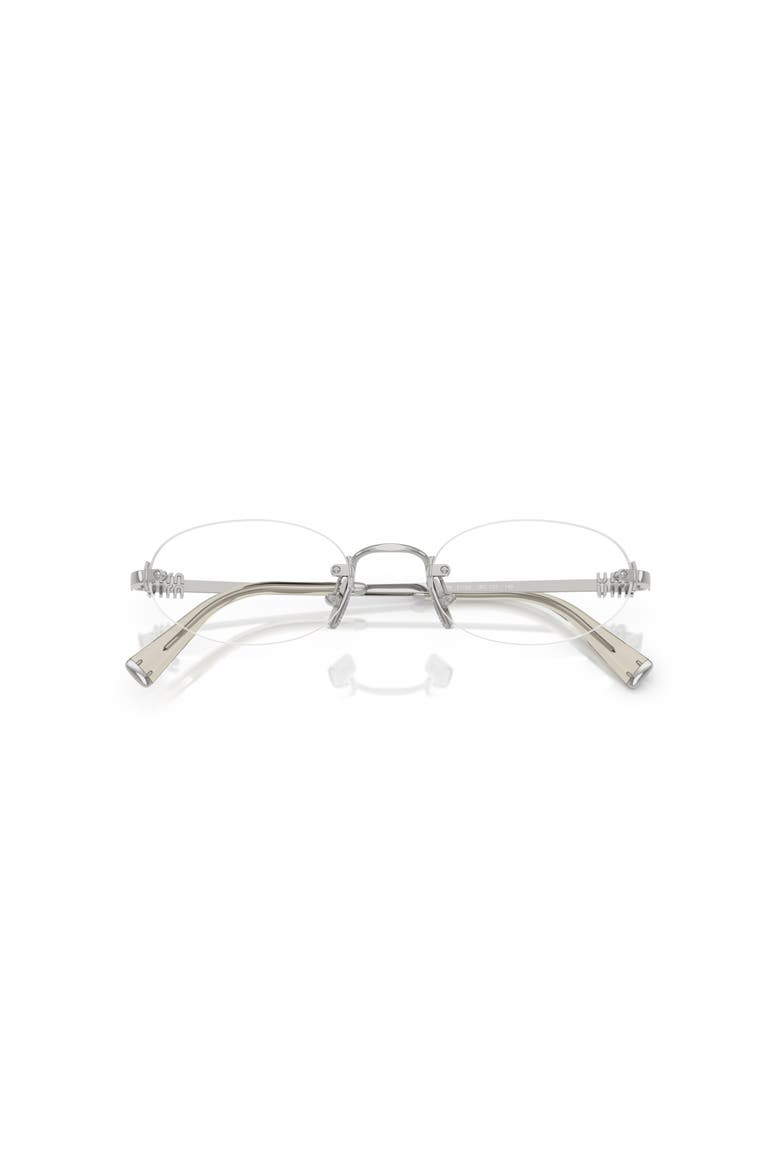 51mm Oval optical glasses, Alternate, color, Silver