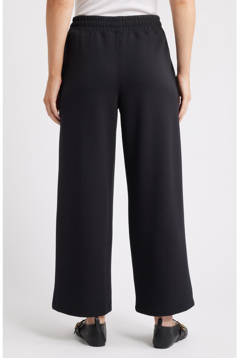 Patch Pocket Pull-On Relaxed Ankle Straight Leg Pants, Alternate, color, BLACK