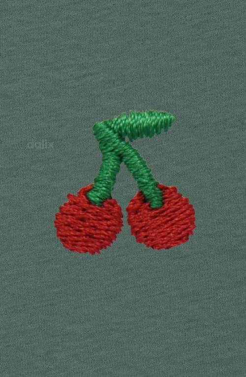 Dalix Womens Lil Cherry Lightweight High Waisted Tee In Green