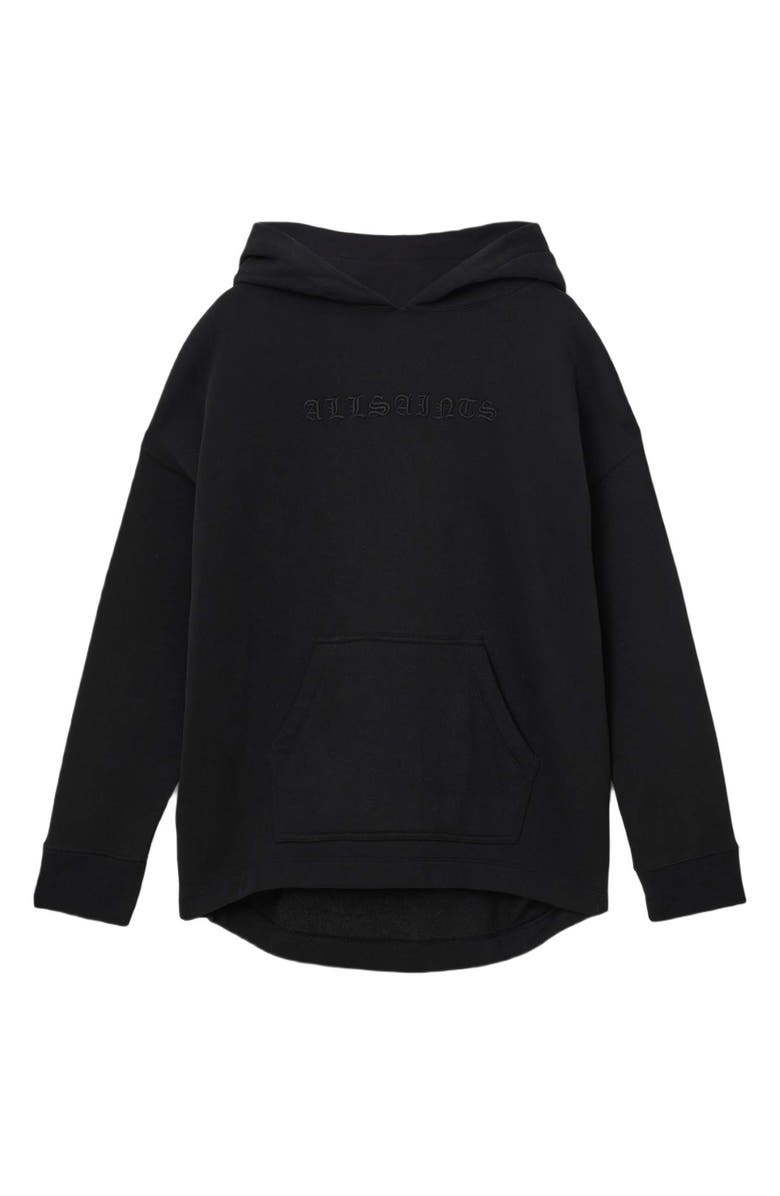 AllSaints Vision Etie Cotton Blend Hoodie, Main, color, Black