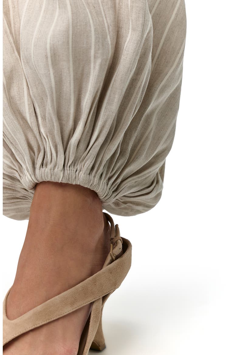 Stripe Balloon Pants, Alternate, color, TAUPE PINSTRIPE
