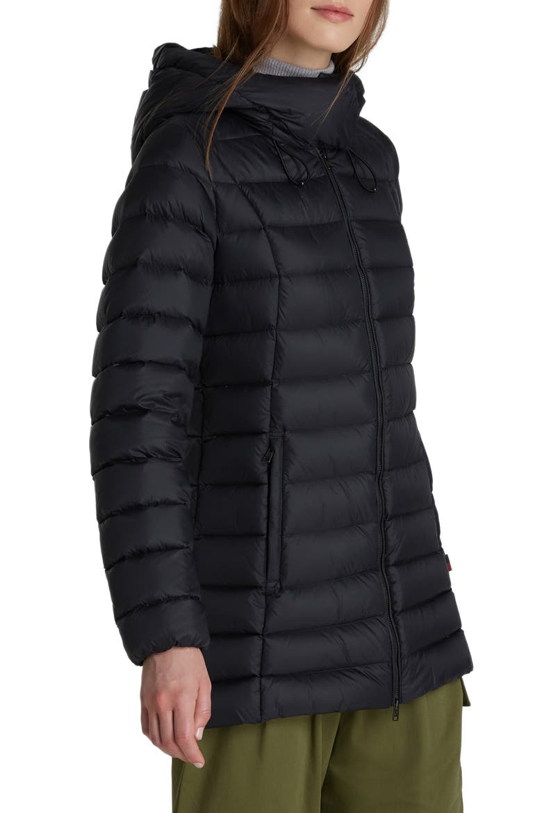 Hooded Puffer Coat, Main, color, BLACK