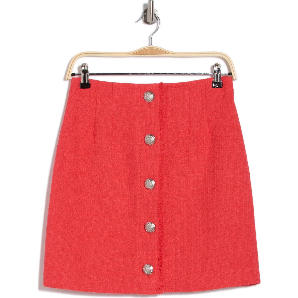 Veronica Beard Melia Tweed Miniskirt In Watermelon