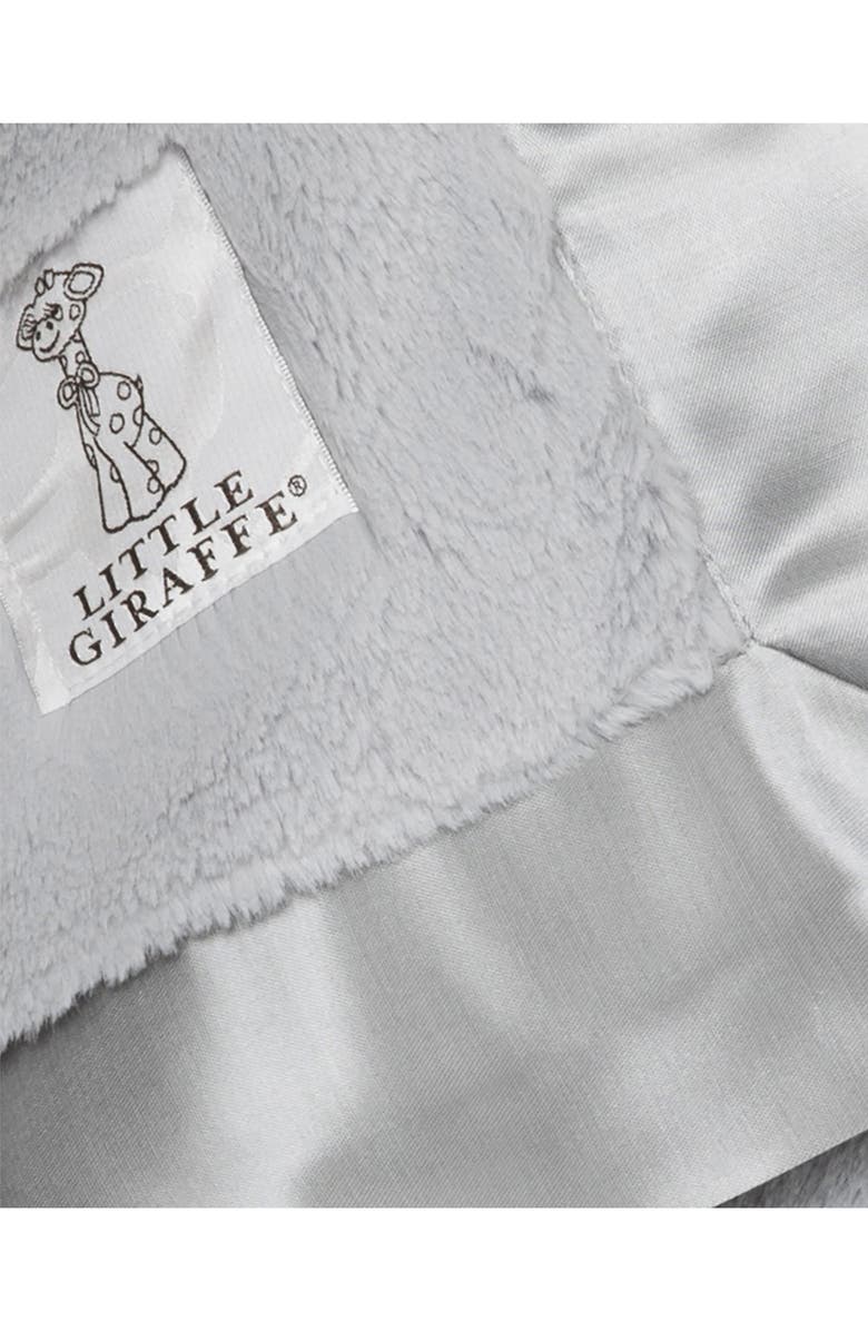 Little Giraffe Luxe Faux Fur Blankie, Alternate, color, Silver