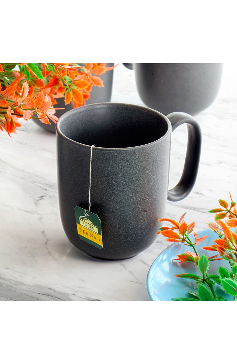 Our Table Landon 4 Piece 15 Ounce Round Stoneware Mug Set in, Alternate, color, Truffle