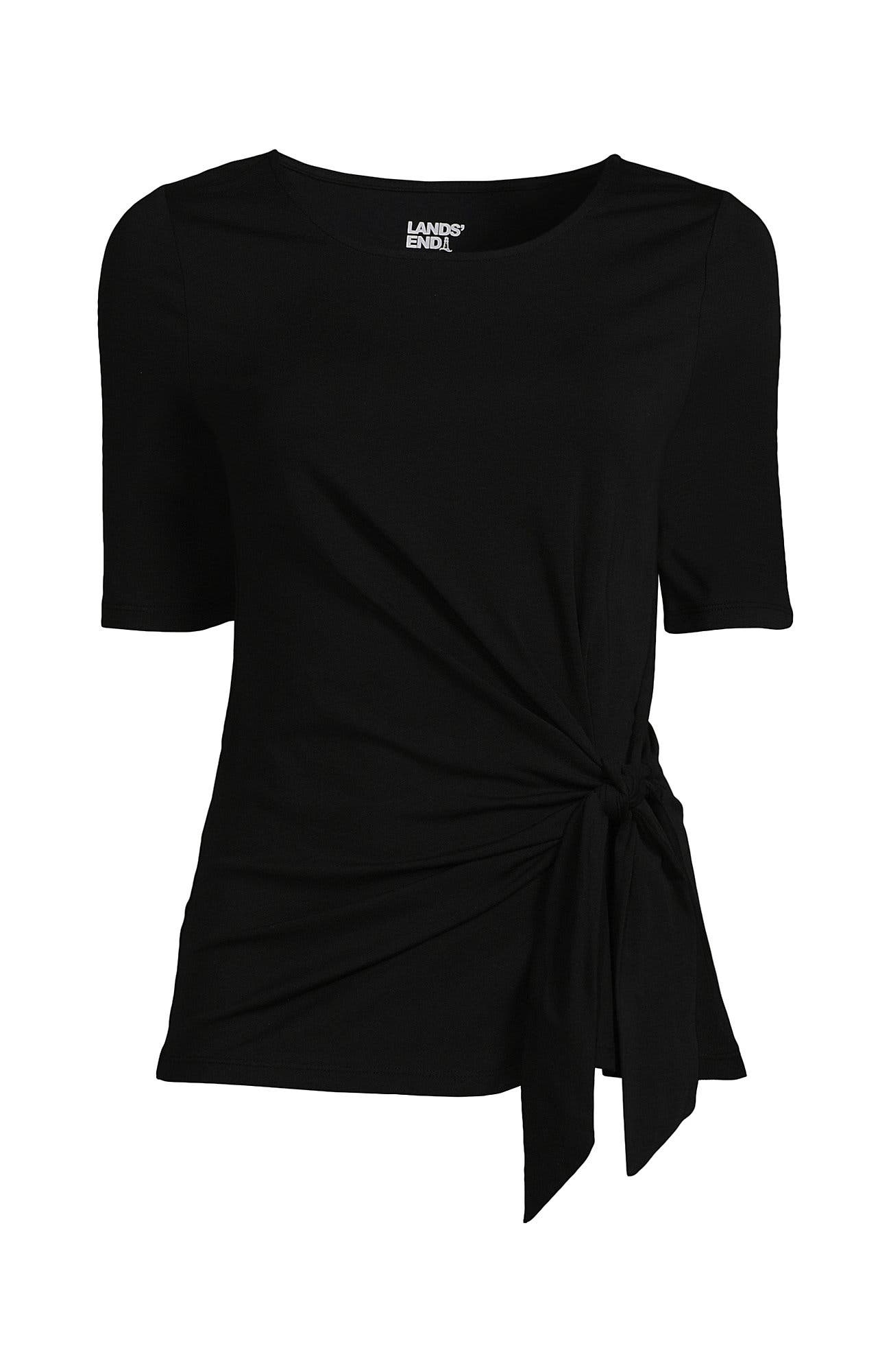 Lightweight Jersey Tie Front Top - image 2