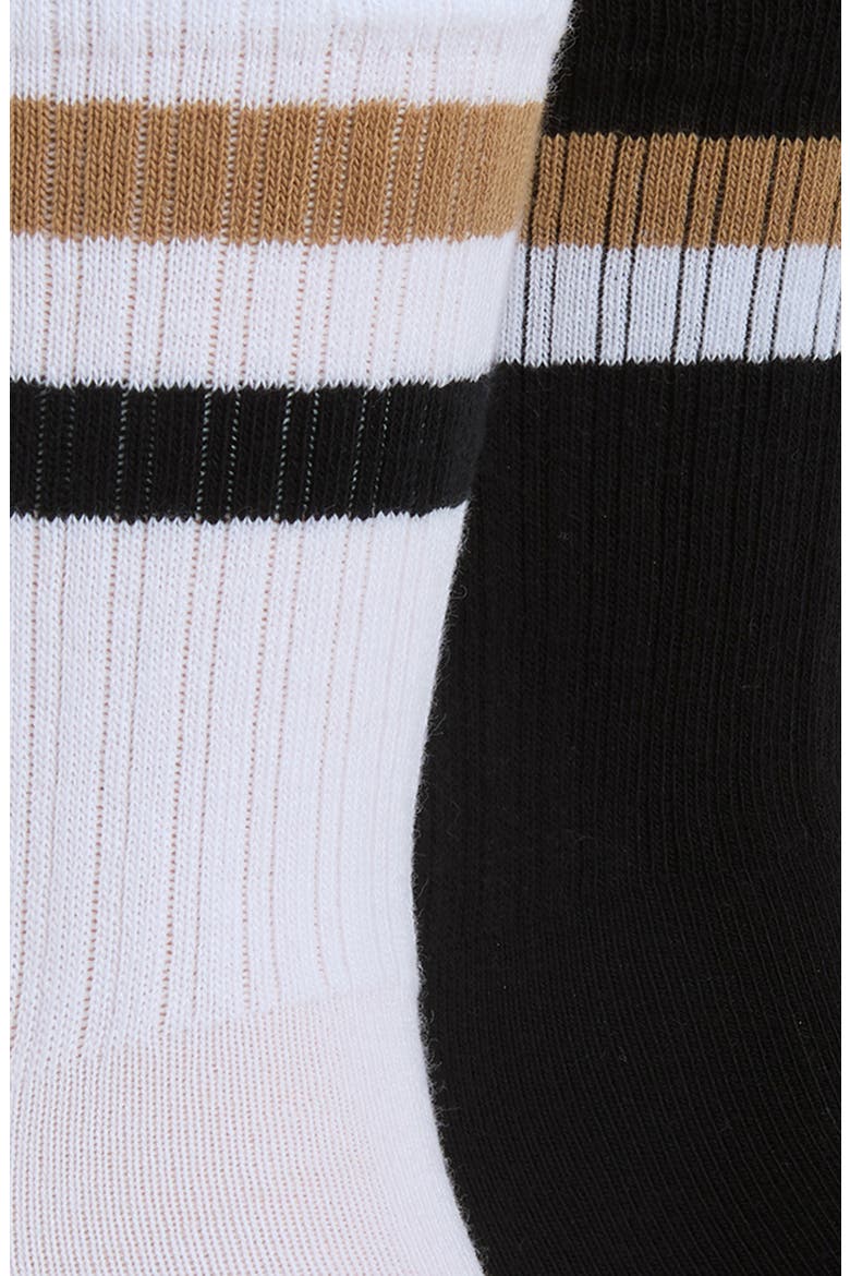 3-Pack Logo Striped Quarter Socks, Alternate, color, OPEN MISCELLANEOUS