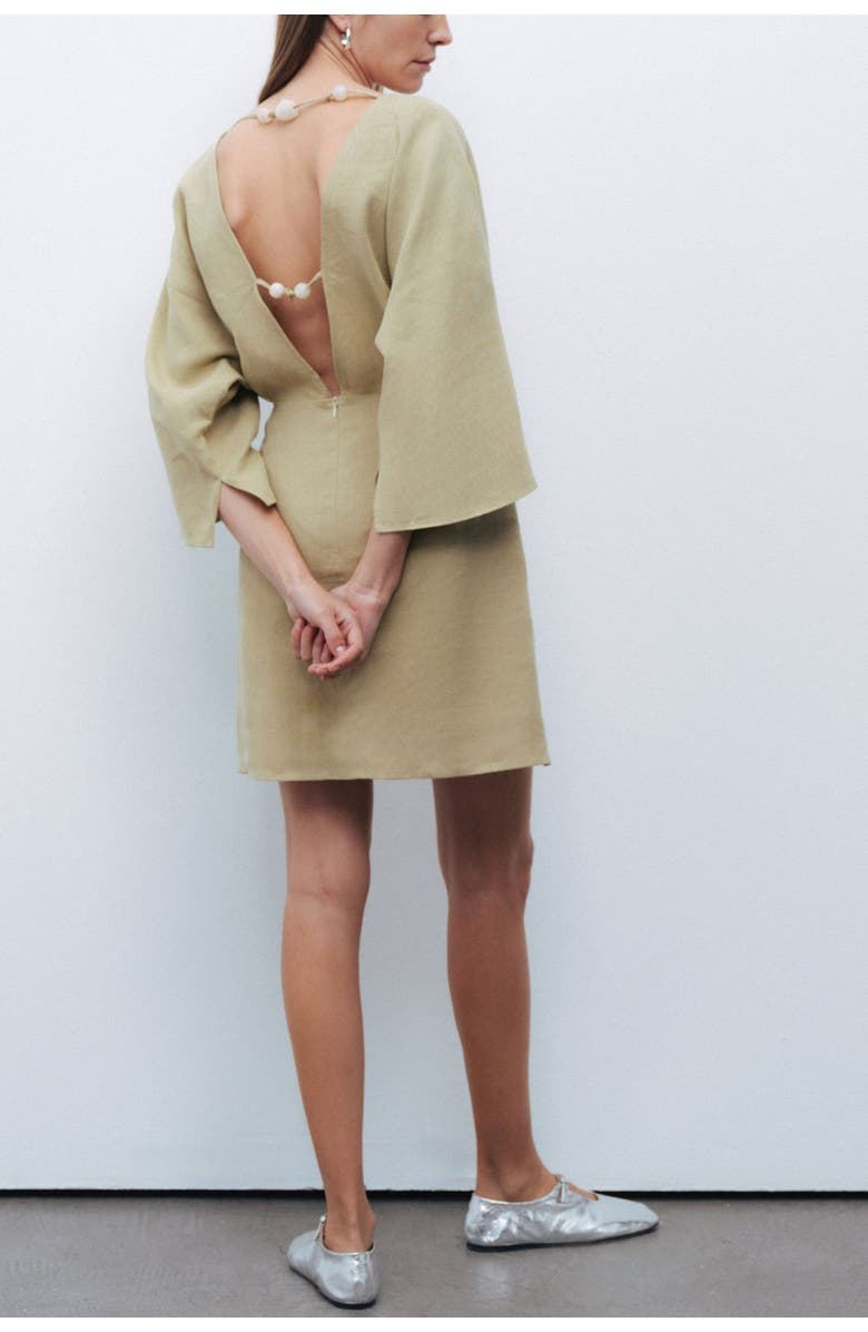 Nocturne Beaded Back Detailed Mini Dress, Alternate, color, 