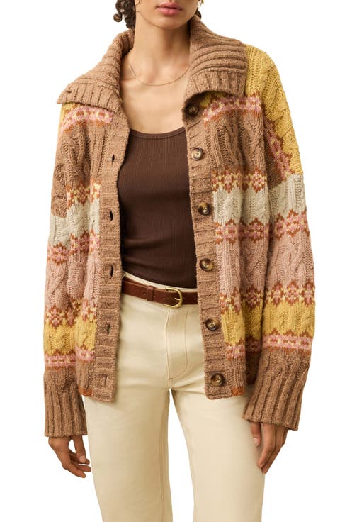 Highland Fair Isle Merino Wool Blend Cardigan