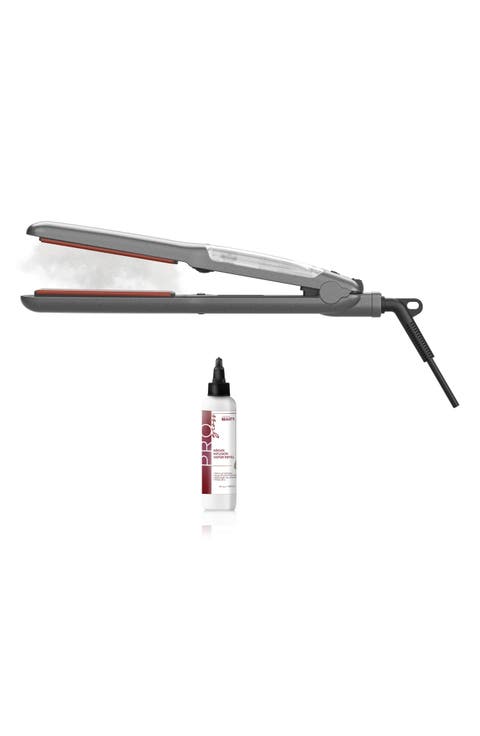 PROSteamer 1 1/4-Inch Thermolon Plated Argan Infusion Vapor Flat Iron Set