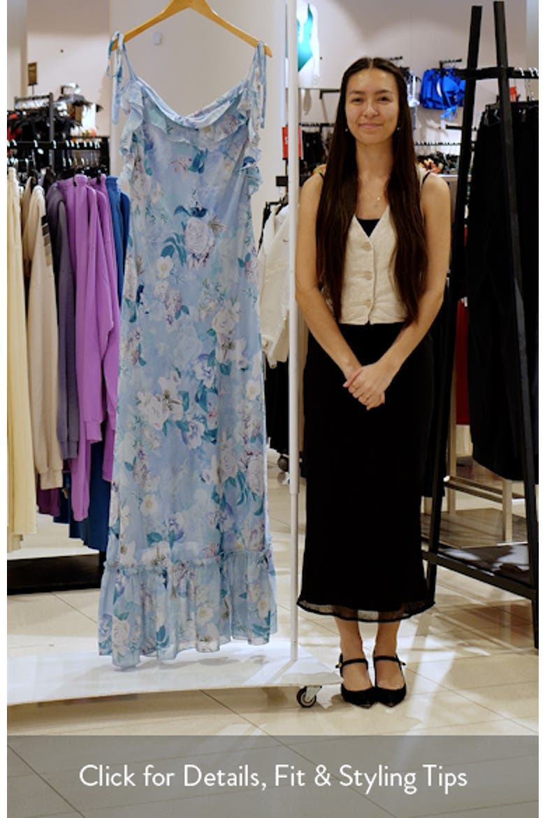 Malenna Floral Ruffle Chiffon Maxi Dress video