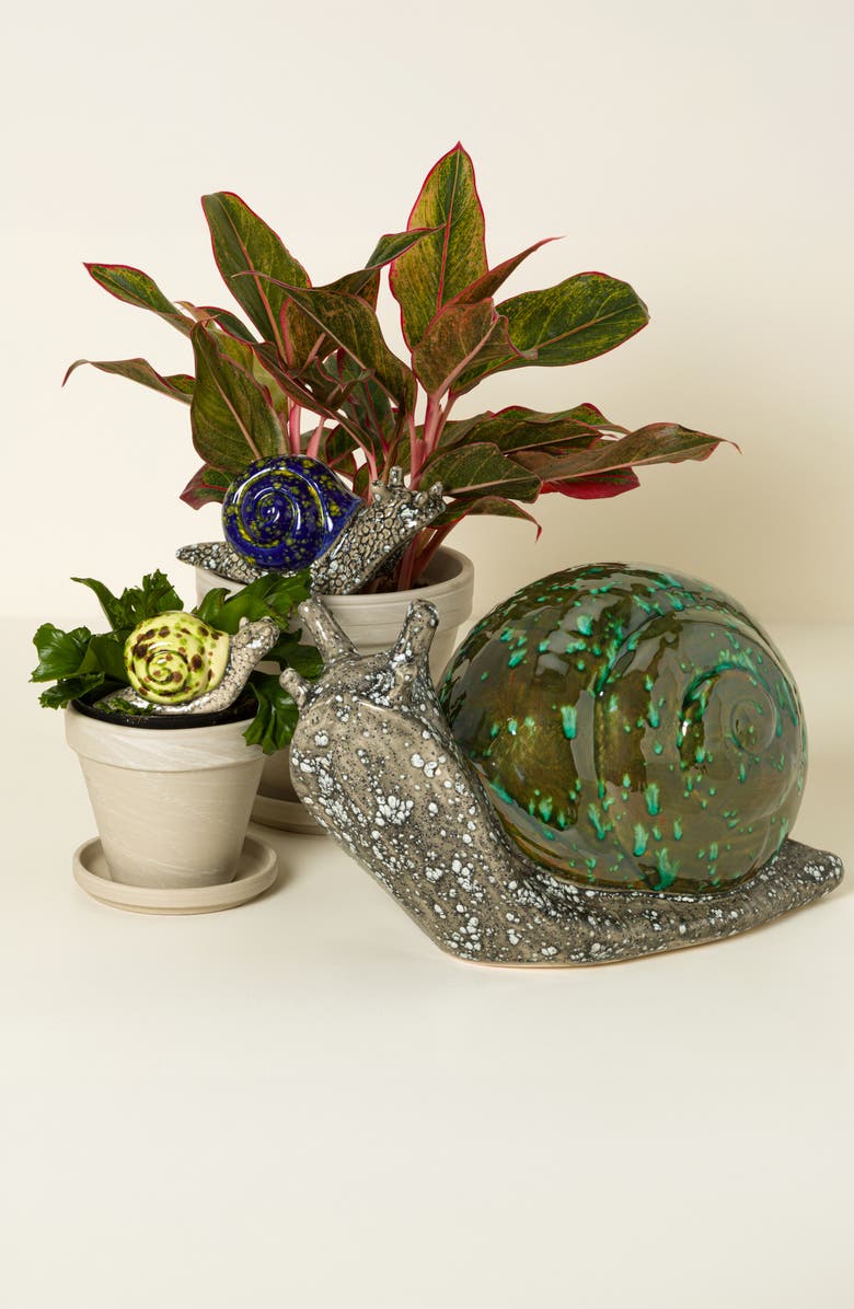 Uncommon Goods Ceramic Garden Snail by Goose and Company Ltd, Alternate, color, Multi