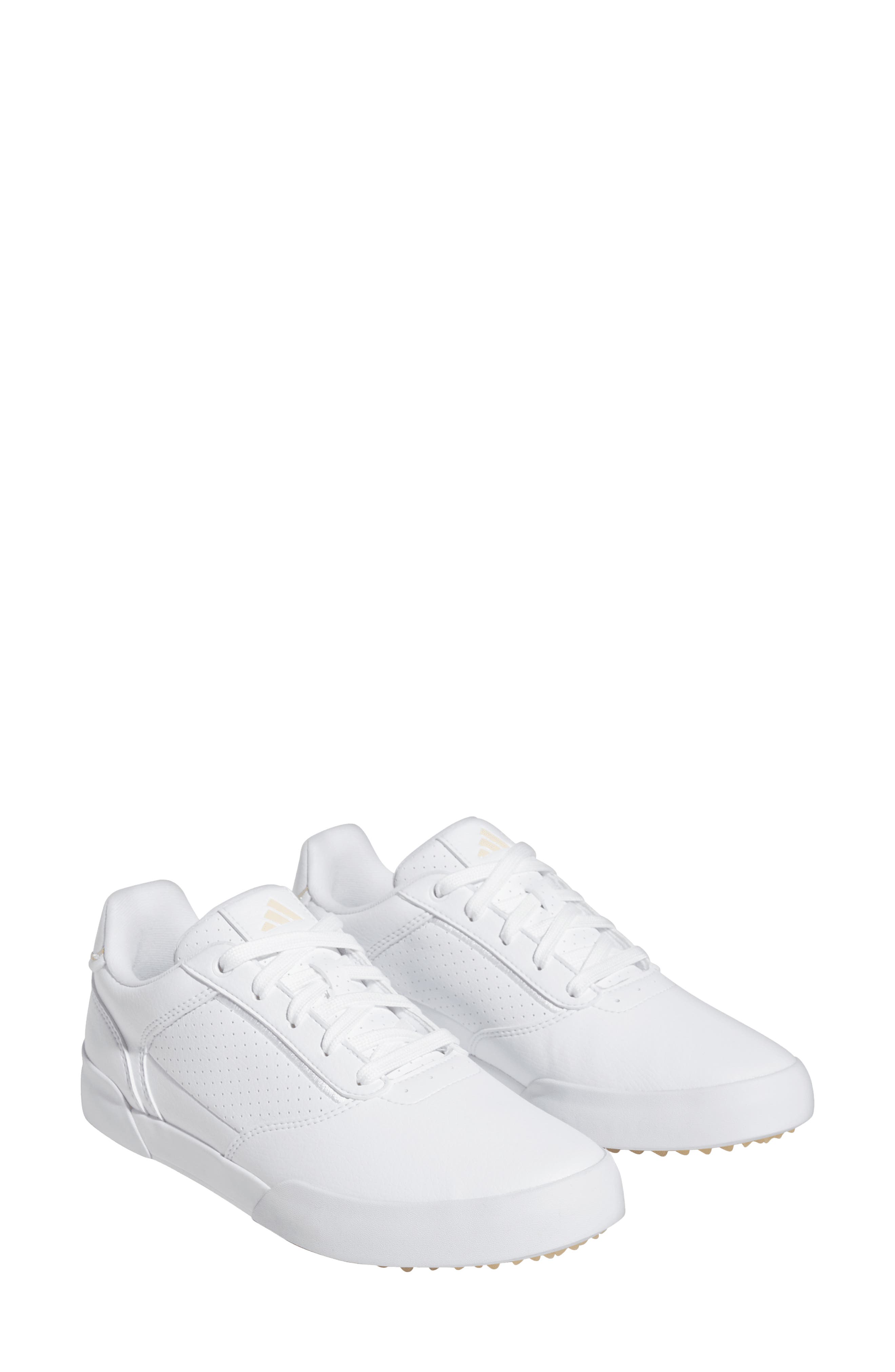 adidas Golf Retrocross Waterproof Spikeless Golf Shoe, Main, color, White/ Sand/ Gum3