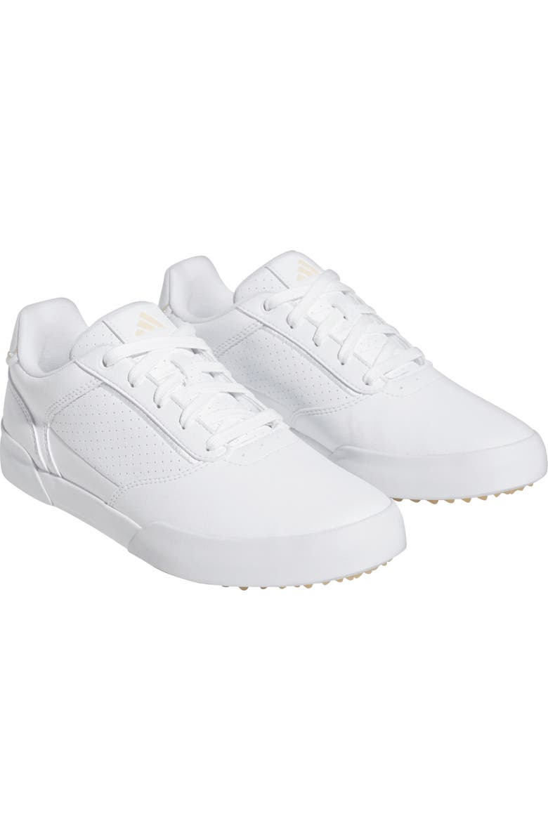 adidas Golf Retrocross Waterproof Spikeless Golf Shoe, Main, color, White/ Sand/ Gum3