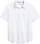 Fair Harbor Saltaire Organic Cotton Knit Short Sleeve Button-Up Shirt