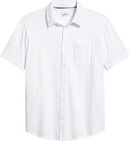 Fair Harbor Saltaire Organic Cotton Knit Short Sleeve Button-Up Shirt