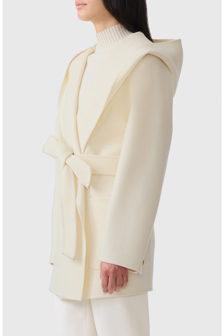 Paya Belted Wool Coat, Alternate, color, CREAM