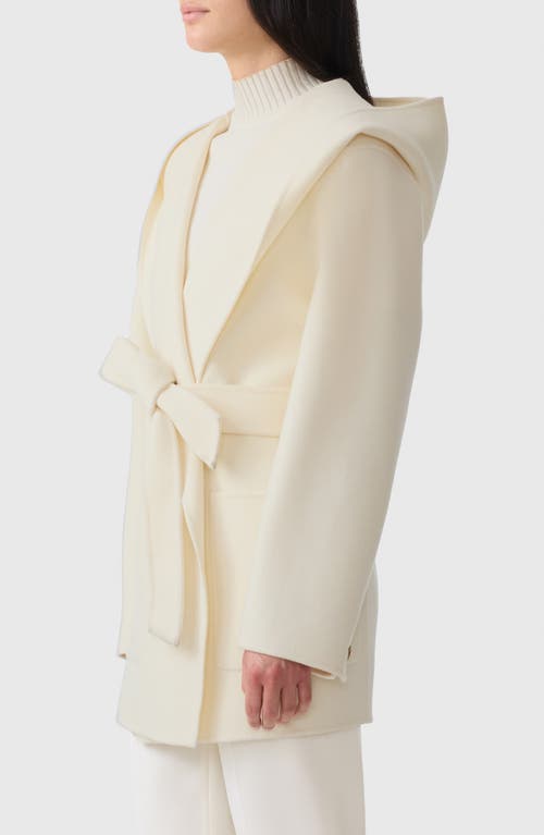 Mackage Paya Belted Wool Coat In White