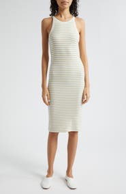 ATM Anthony Thomas Melillo Stripe Rib Tank Dress