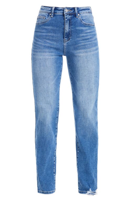 Bayeas High Waist Tapered Straight Leg Jeans In Blue