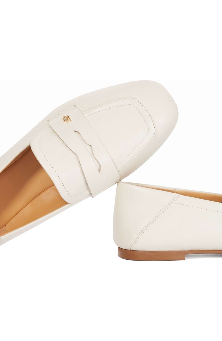 Dune London Glances Penny Loafer, Alternate, color, White