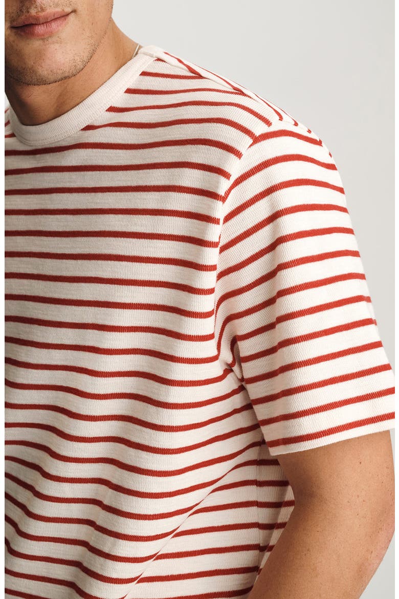 Regular Fit Stripe Cotton T-Shirt, Alternate, color, FIRE WHIRL