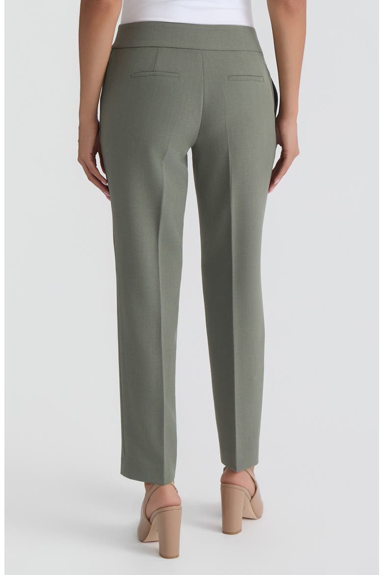 Ava Stretch Crepe Straight Leg Pants, Alternate, color, DARK SEA STONE