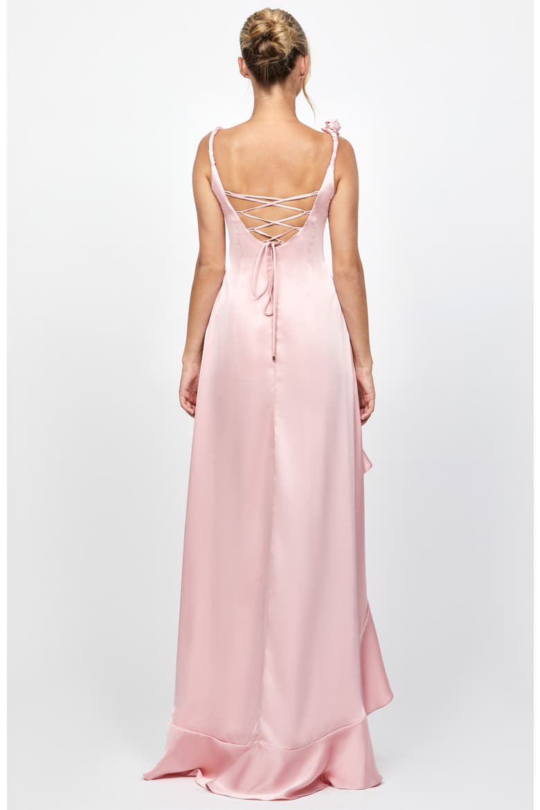 Nakiyah Cowl Hi Lo Dress, Alternate, color, BLUSH