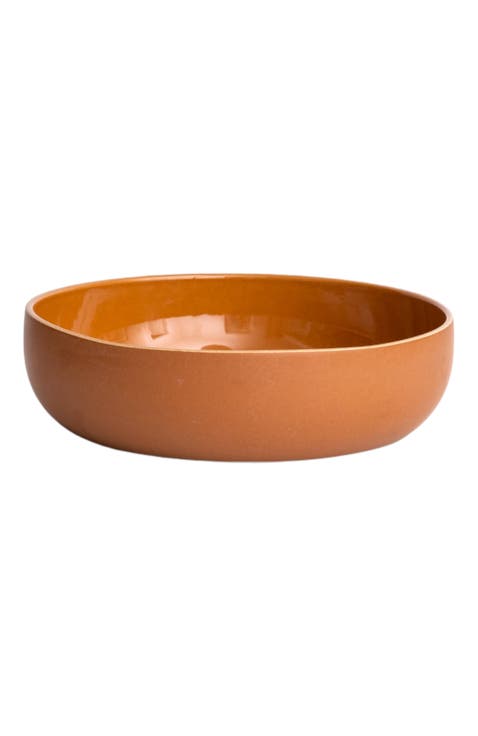 Shallow Stoneware Serving Bowl