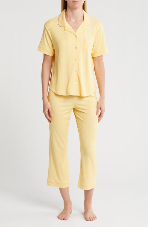 Rib Scallop Trim Pajamas